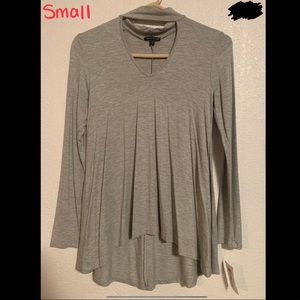 Long sleeve grey blouse with choker
